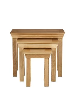 Very Home - Constance Oak Nest Of 3 Tables