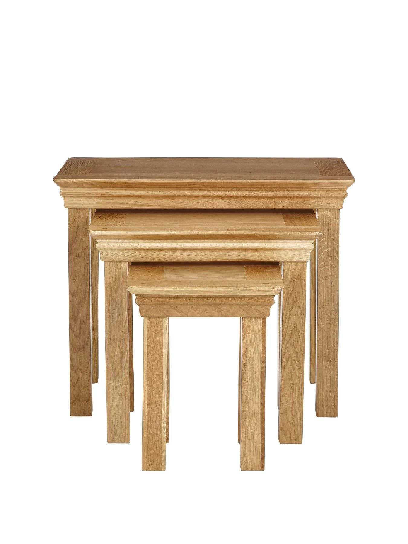 Very Home - Constance Oak Nest Of 3 Tables 3 Very Home - Constance Oak Nest Of 3 Tables