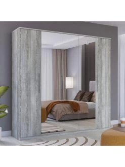Very Home Home Essentials - Prague 5-Door Mirrored Wardrobe - FSC® Certified