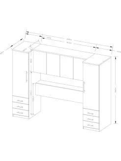 Very Home Home Essentials - Prague Overbed Unit - FSC® Certified -Home Comprehensive 2BJ3N SQ6 0000000005 GREY SLd2