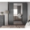 Very Home Prague Gloss 4 Door Mirrored Wardrobe - FSC® Certified -Home Comprehensive 369RV SQ1 0000000563 GREY GLOSS RSr