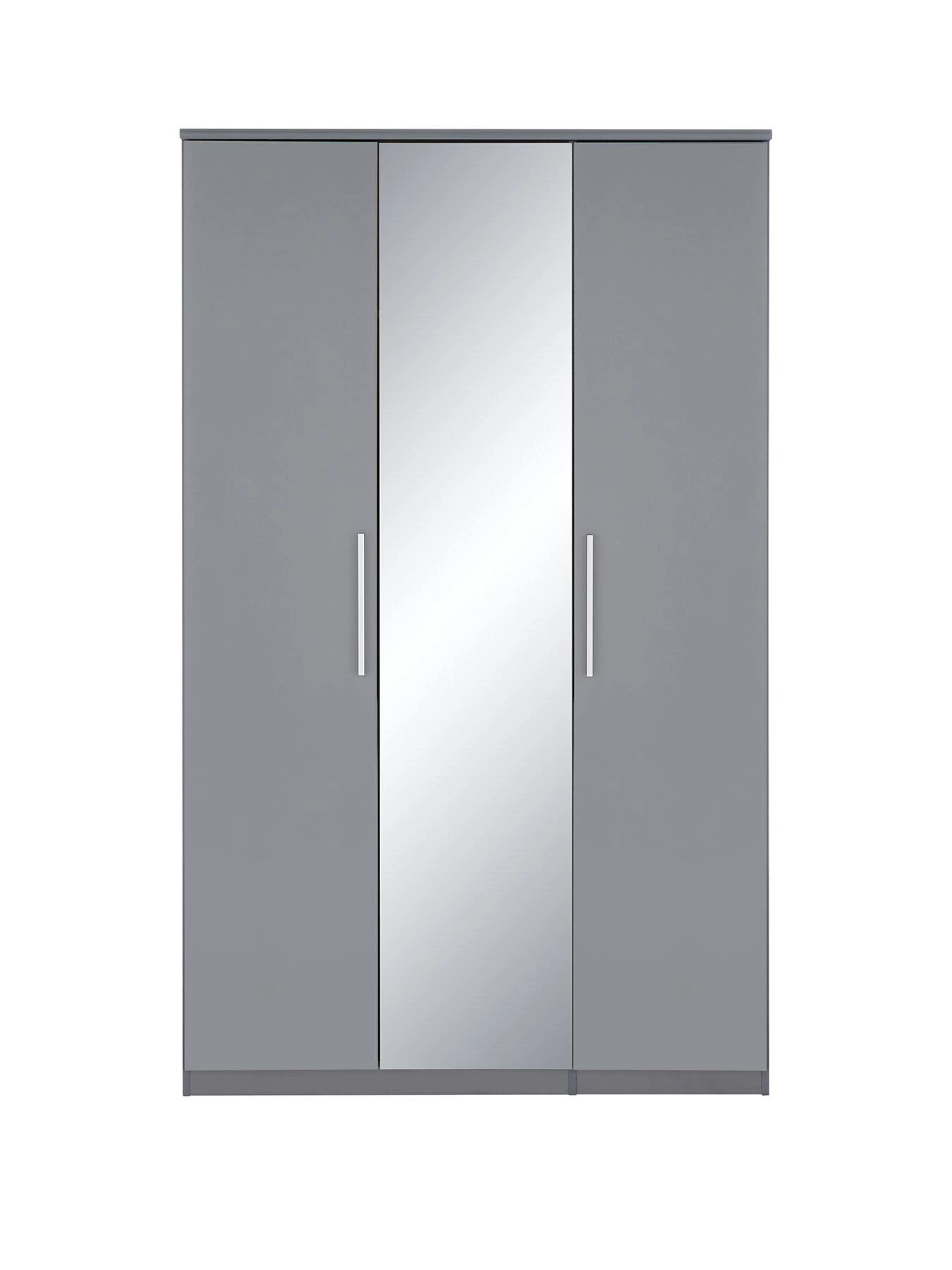 Very Home Prague Gloss 3 Door Mirrored Wardrobe - FSC® Certified 4 Very Home Prague Gloss 3 Door Mirrored Wardrobe - FSC® Certified - Image 2
