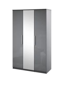 Very Home Prague Gloss 3 Door Mirrored Wardrobe - FSC® Certified 11 Very Home Prague Gloss 3 Door Mirrored Wardrobe - FSC® Certified -Home Comprehensive 369RW SQ3 0000000563 GREY GLOSS SLa