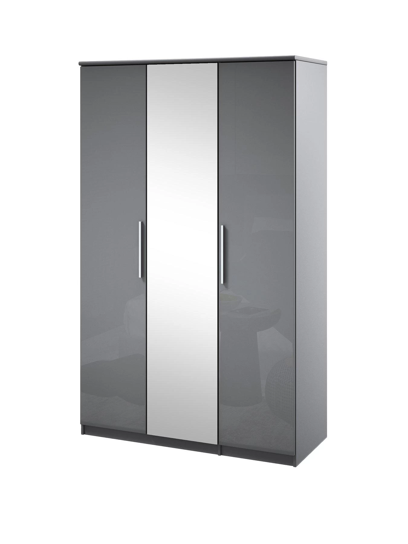 Very Home Prague Gloss 3 Door Mirrored Wardrobe - FSC® Certified 5 Very Home Prague Gloss 3 Door Mirrored Wardrobe - FSC® Certified - Image 3