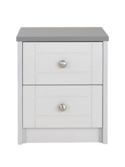 One Call Alderley Ready Assembled 2-Drawer Bedside Cabinet