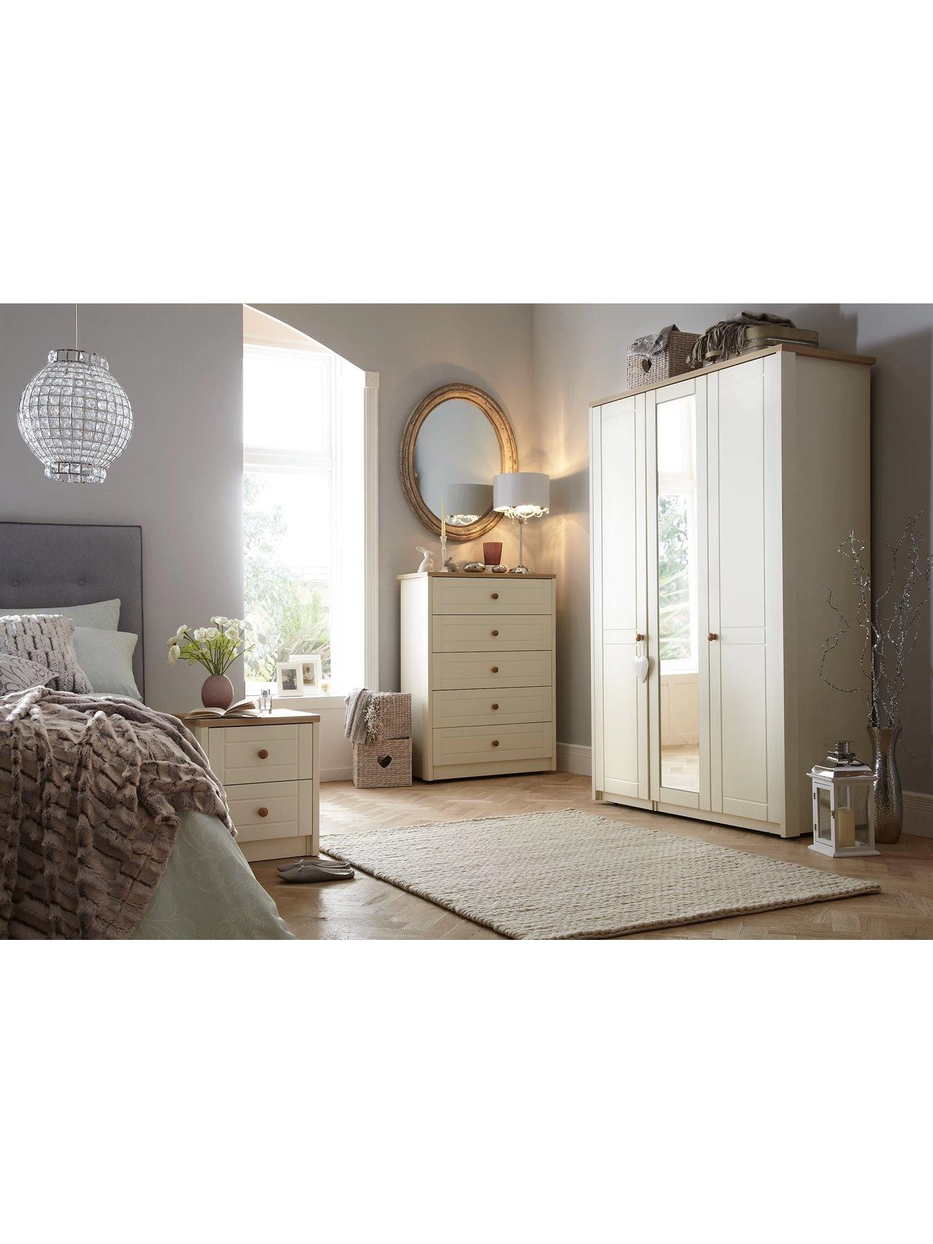 One Call Alderley Ready Assembled 2-Drawer Bedside Cabinet 4 One Call Alderley Ready Assembled 2-Drawer Bedside Cabinet - Image 2