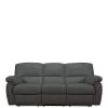 Leighton Leather/Faux Leather 3 Seater Recliner Sofa - Black -Home Comprehensive 4PUYK SQ1 0000000004 BLACK SLf