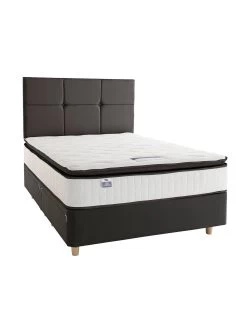 Silentnight Mirapocket Sophia Luxury Pillow Top Divan Bed (Includes Headboard!) -Home Comprehensive 4QKTD SQ3 0000000237 EBONY SLd