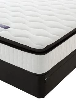 Silentnight Mirapocket Sophia Luxury Pillow Top Divan Bed (Includes Headboard!) -Home Comprehensive 4QKTD SQ4 0000000237 EBONY SLd1