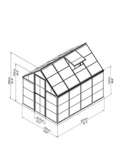 Canopia By Palram Harmony 6 X 8ft Greenhouse - Silver 10 Canopia By Palram Harmony 6 X 8ft Greenhouse - Silver -Home Comprehensive 4WNGD SQ4 0000000088 NO COLOUR SLd4