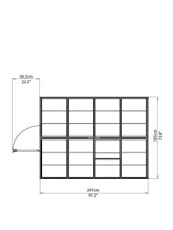 Canopia By Palram Harmony 6 X 8ft Greenhouse - Silver 12 Canopia By Palram Harmony 6 X 8ft Greenhouse - Silver -Home Comprehensive 4WNGD SQ6 0000000088 NO COLOUR SLd6