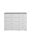 One Call Alderley Ready Assembled 4 + 4 Drawer Chest -Home Comprehensive 69PAD SQ1 0000000005 GREY SLf
