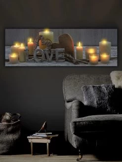 Art For The Home Love LED Canvas -Home Comprehensive 6FCTC SQ5 0000000029 MULTI SLd5