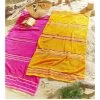 Catherine Lansfield Rainbow Beach Towel Pair Pink & Orange -Home Comprehensive 6YPWK SQ1 0000000063 PINK SLf