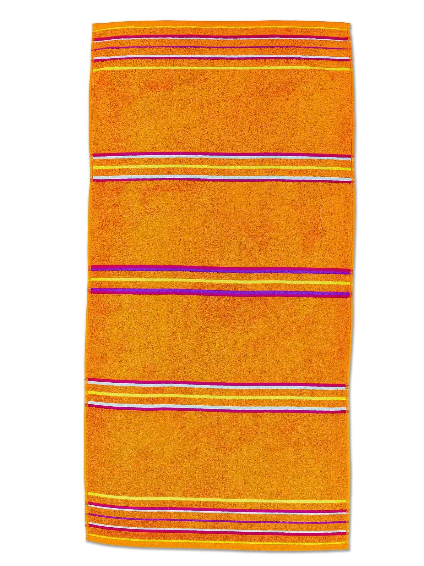 Catherine Lansfield Rainbow Beach Towel Pair Pink & Orange 4 Catherine Lansfield Rainbow Beach Towel Pair Pink & Orange - Image 2