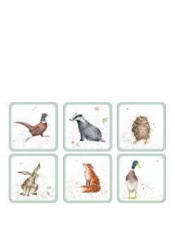 ROYAL WORCESTER Wrendale Coasters – Set Of 6