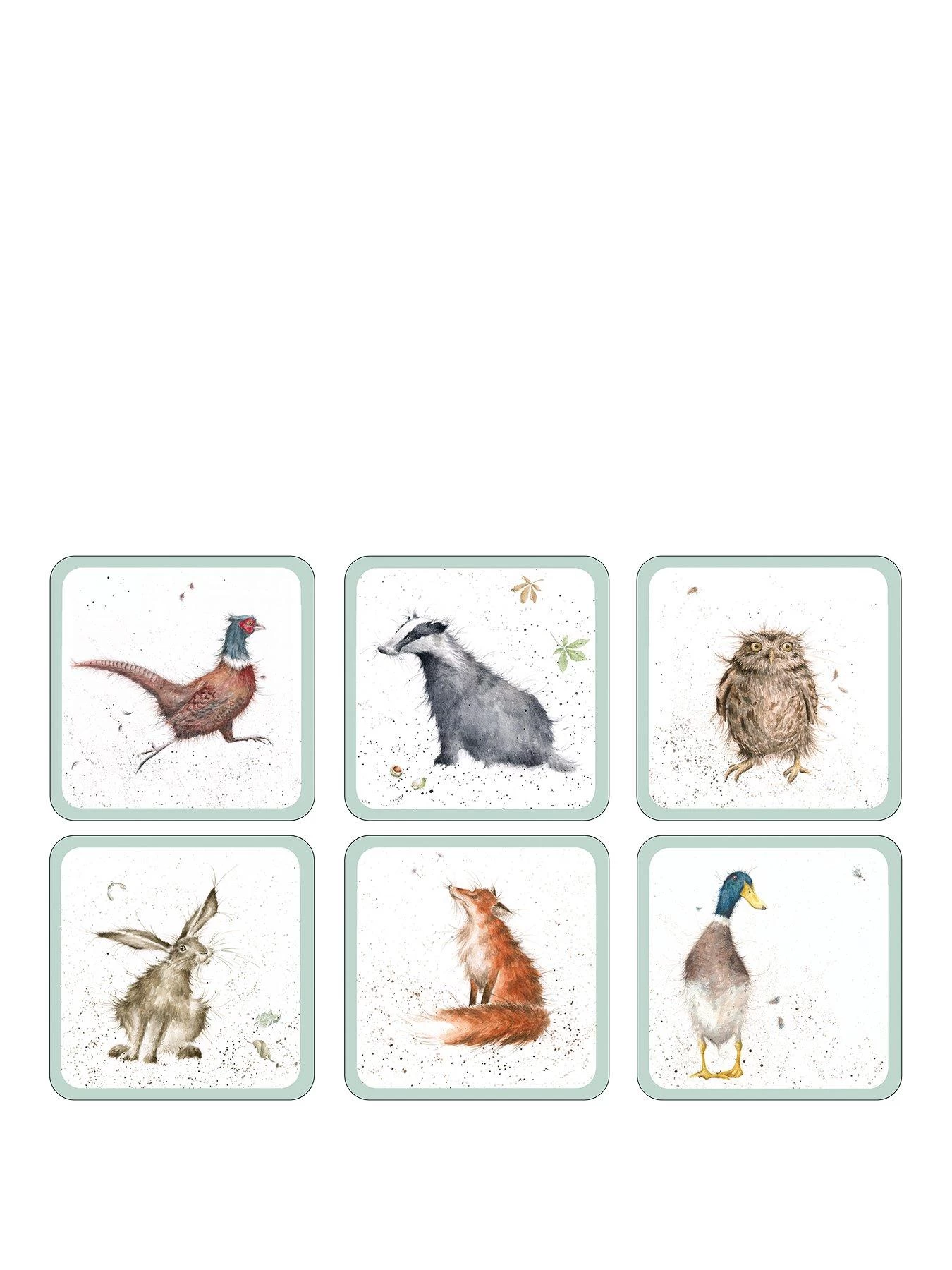 ROYAL WORCESTER Wrendale Coasters – Set Of 6 3 ROYAL WORCESTER Wrendale Coasters – Set Of 6