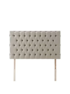 Silentnight Amalia Fabric Buttoned Padded Headboard - Available In 3 Colours