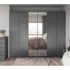 Very Home Prague Gloss 6 Door Mirrored Wardrobe - FSC® Certified -Home Comprehensive KNHJF SQ1 0000000563 GREY GLOSS RSr