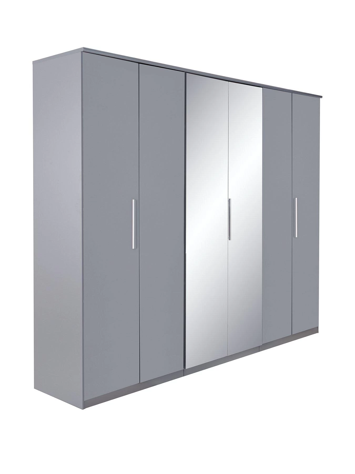 Very Home Prague Gloss 6 Door Mirrored Wardrobe - FSC® Certified 5 Very Home Prague Gloss 6 Door Mirrored Wardrobe - FSC® Certified - Image 3