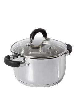 Tower Essentials 24cm Stainless Steel Casserole Dish
