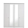 One Call Alderley Part Assembled 4 Door Mirrored Wardrobe -Home Comprehensive KX4EP SQ1 0000000005 GREY SLf