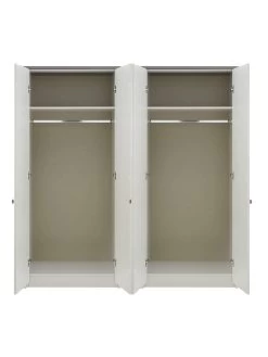 One Call Alderley Part Assembled 4 Door Mirrored Wardrobe 8 One Call Alderley Part Assembled 4 Door Mirrored Wardrobe -Home Comprehensive KX4EP SQ4 0000000005 GREY SLd