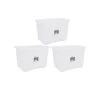 Wham Set Of 3 80 Litre Plastic Storage Boxes 1 Wham Set Of 3 80 Litre Plastic Storage Boxes -Home Comprehensive L3KWX SQ1 0000000647 CLEAR SLf