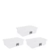 Wham Set Of 3 32 Litre Plastic Storage Boxes