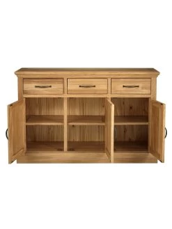 Very Home - Kingston 100% Solid Wood Ready Assembled Large Sideboard -Home Comprehensive LA9VD SQ4 0000000006 OAK SLd