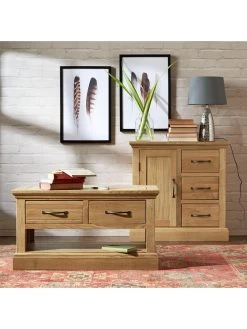 Very Home - Kingston 100% Solid Wood Ready Assembled Large Sideboard -Home Comprehensive LA9VD SQ6 0000000006 OAK SLd2