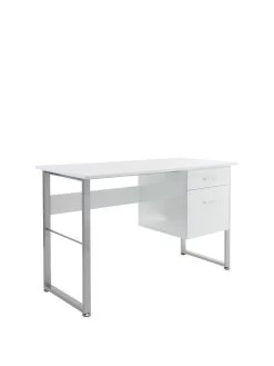 Alphason Cabrini White Storage Desk