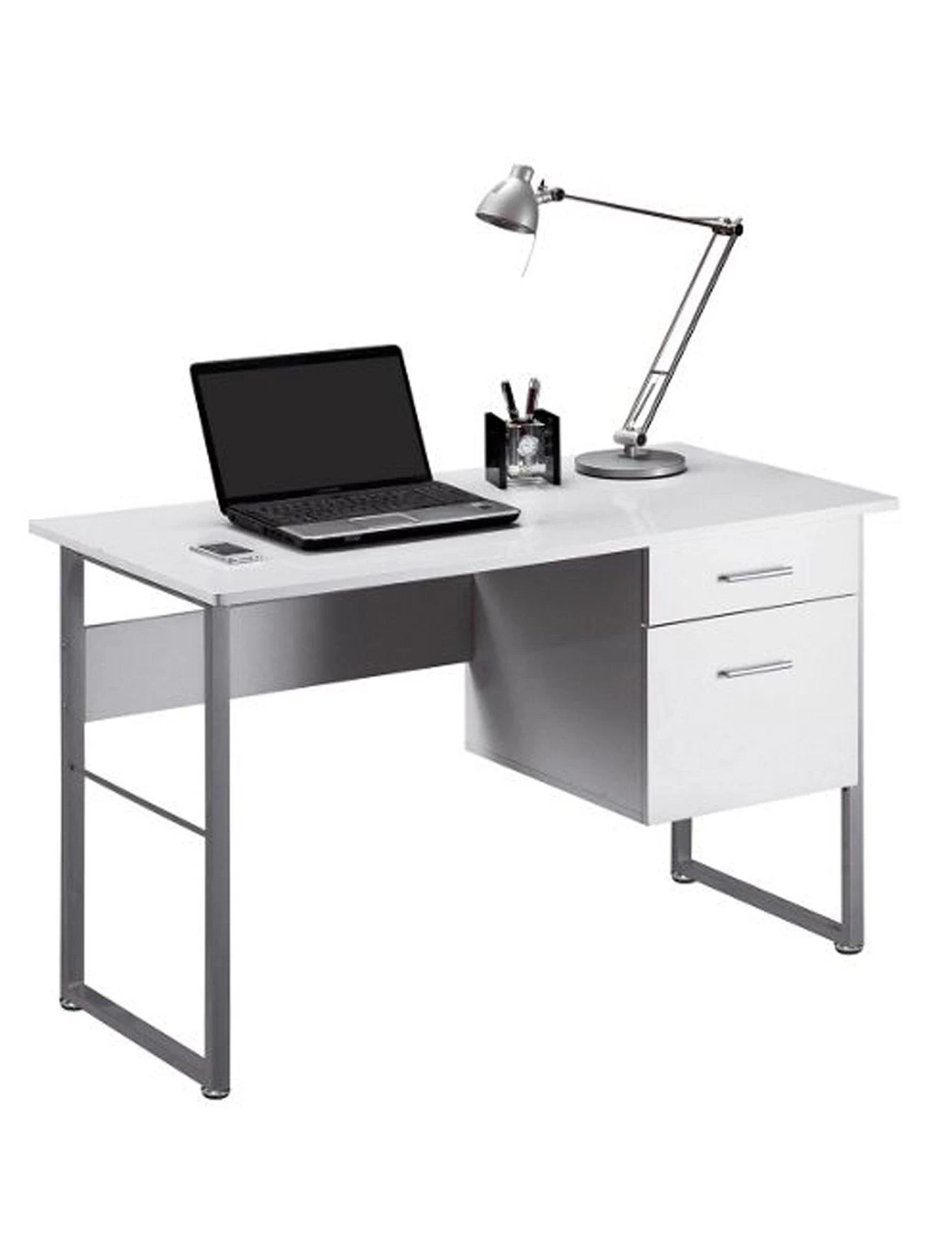 Alphason Cabrini White Storage Desk 5 Alphason Cabrini White Storage Desk - Image 3