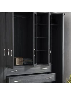 Very Home Camberley 5 Door 3 Drawer Mirrored Wardrobe -Home Comprehensive LPLMC SQ4 0000000558 DARK OAK SLd