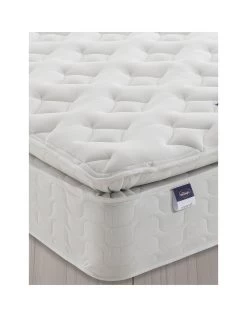 Silentnight Pippa Memory Pillowtop Sprung Mattress - Medium Firm - Express Delivery -Home Comprehensive LPW46 SQ2 0000000013 WHITE SLf