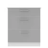 SWIFT Montreal Gloss Ready Assembled 3 Drawer Graduated Chest 2 SWIFT Montreal Gloss Ready Assembled 3 Drawer Graduated Chest -Home Comprehensive LQ47R SQ1 0000009231 WHITE GREY GLOSS SLf