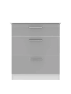 SWIFT Montreal Gloss Ready Assembled 3 Drawer Graduated Chest