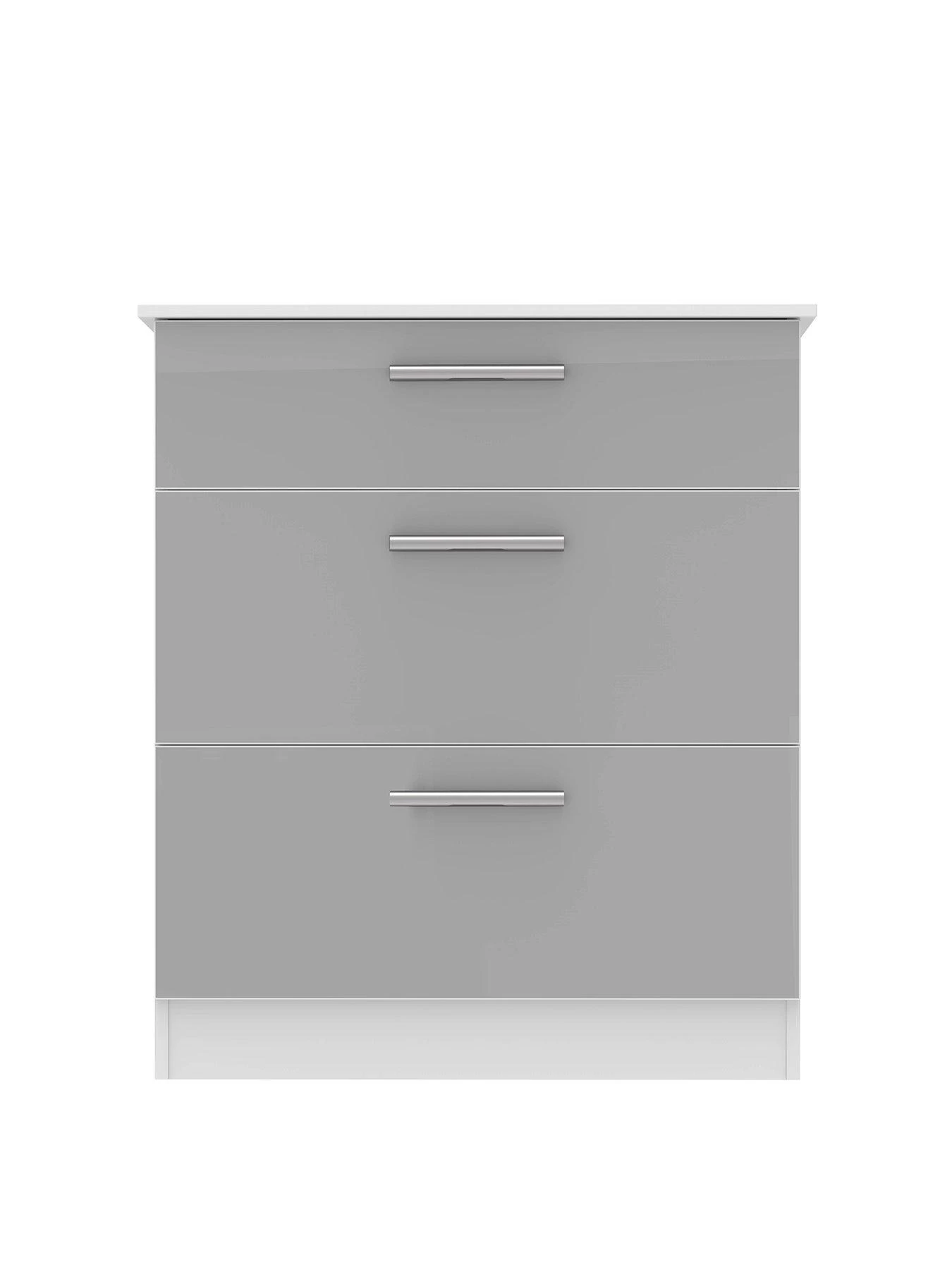 SWIFT Montreal Gloss Ready Assembled 3 Drawer Graduated Chest 3 SWIFT Montreal Gloss Ready Assembled 3 Drawer Graduated Chest