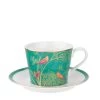 Sara Miller Chelsea Tea Cup & Saucer Set - Green 2 Sara Miller Chelsea Tea Cup & Saucer Set - Green -Home Comprehensive M4N7N SQ1 0000000047 GREEN SLf