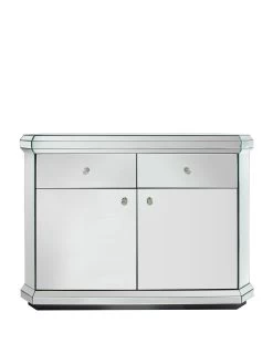 Very Home Plinth Mirrored Ready Assembled Compact Sideboard -Home Comprehensive MDTCC SQ2 0000002051 MIRROR SLf