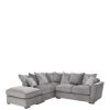 Very Home Kingston Left Hand Scatter Back Corner Chaise Sofa Bed With Footstool -Home Comprehensive MMMCY SQ1 0000000005 GREY SLf