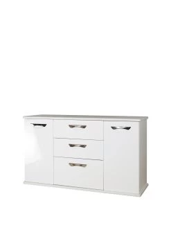 SWIFT Neptune Ready Assembled High Gloss Large Sideboard - White - FSC® Certified