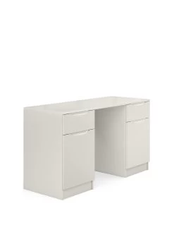 One Call Bilbao Ready Assembled High Gloss Desk - Grey -Home Comprehensive MUDM6 SQ3 0000000563 GREY GLOSS SLa