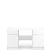 One Call Bilbao Ready Assembled High Gloss Desk - White -Home Comprehensive MUDPR SQ1 0000000559 WHITE GLOSS SLf