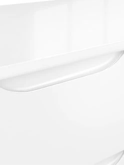 One Call Bilbao Ready Assembled High Gloss Desk - White -Home Comprehensive MUDPR SQ5 0000000559 WHITE GLOSS SLd1