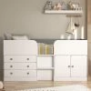 Very Home Peyton Kids Mid Sleeper Bed With Drawers, Cupboard And Mattress Options (Buy And SAVE!) - White/Grey 1 Very Home Peyton Kids Mid Sleeper Bed With Drawers, Cupboard And Mattress Options (Buy And SAVE!) - White/Grey -Home Comprehensive MUMHT SQ1 0000000005 GREY RSr