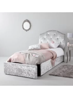 Very Home Mandarin Upholstered Single Storage Bed