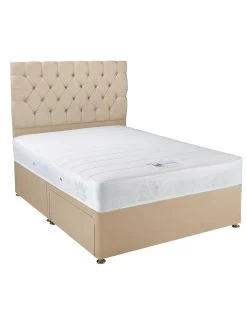 Airsprung New Astbury Memory Divan With Storage Options - Grey, Natural -Home Comprehensive MXPLM SQ3 0000000003 NATURAL SLd