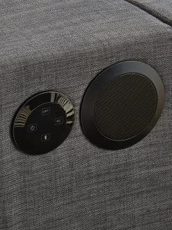 Very Home Avelon Fabric Side Lift Ottoman Storage TV Bed With Bluetooth, USB Chargers Mattress Options (Buy And SAVE!) -Home Comprehensive MYLVT SQ5 0000003969 SLATE GREY SLd1