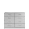 One Call Sanford Ready Assembled High Gloss 4 + 4 Drawer Chest -Home Comprehensive N34AT SQ1 0000013154 DARK GREY GLOSS SLf